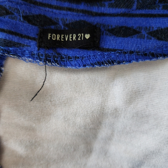 Blue/Black Aztec Cage Cropped Top, Women's S - Picture 6 of 8